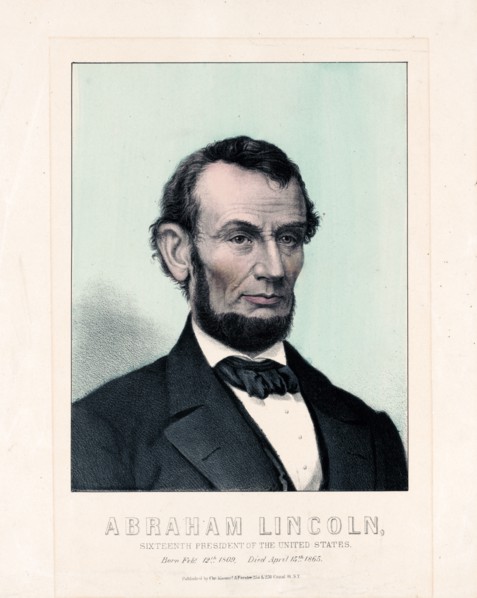 Abraham Lincoln, sixteenth president of the United States - born Feby. 12th 1809, died April 15th 1865.