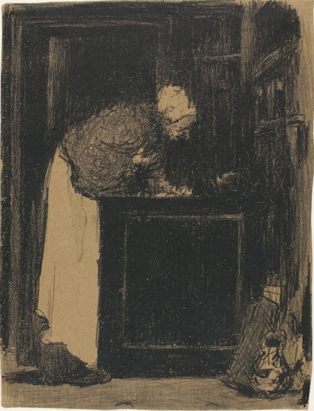 1893 Art Work -  Old Woman at a Stove Edouard Jean Vuillard.