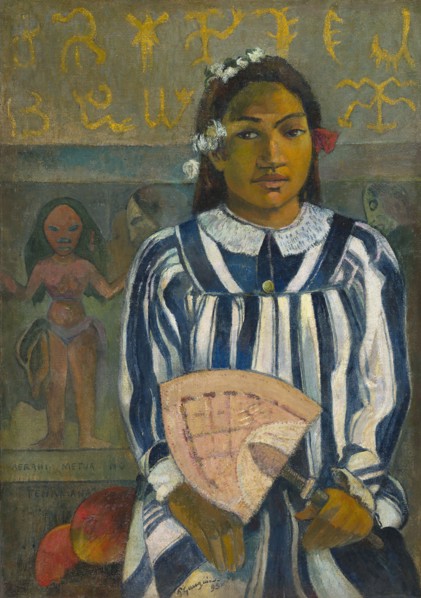 1893 Art Work -  Merahi metua no Tehamana (Tehamana Has Many Parents or The Ancestors of Tehamana) - Paul Gauguin.