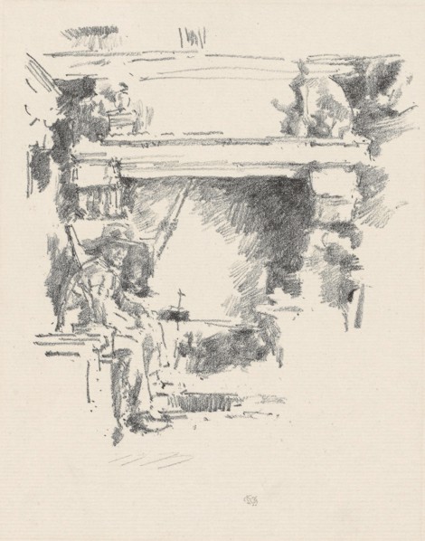 1893 Art Work -  The Fireplace - James McNeill Whistler.