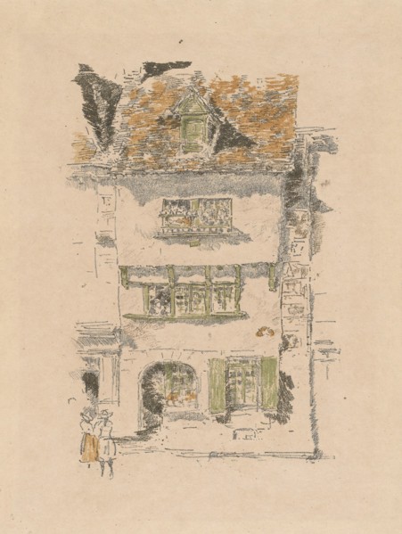 1893 Art Work -  Yellow House; Lannion - James McNeill Whistler.