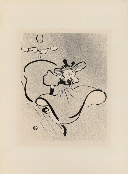 1893 Art Work -  Jane Avril; from Le Cafe-Concert - Henri de Toulouse-Lautrec.