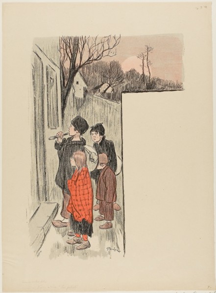1893 Art Work -  Les Petiots - Theophile-Alexandre Pierre Steinlen.