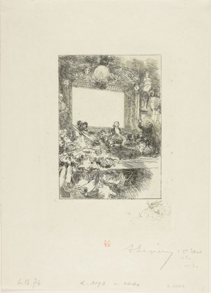 1893 Art Work -  At the Chat Noir Louis Auguste Lepere.