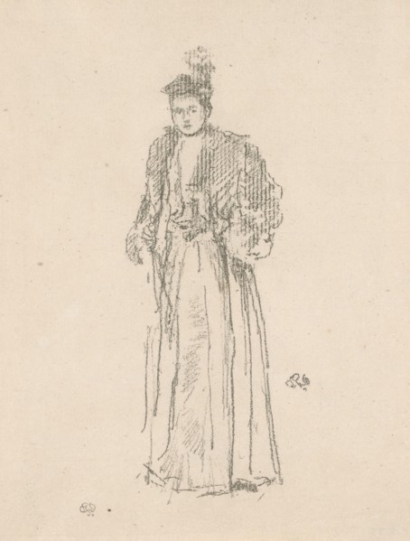 1892 Art Work -  Portrait Study: Miss Charlotte R. Williams - James McNeill Whistler.