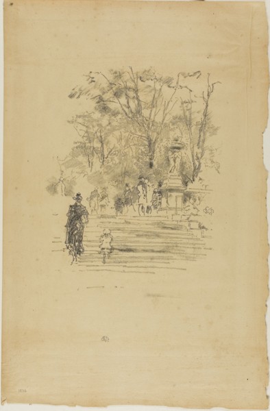 1893 Art Work -  The Steps; Luxembourg - James McNeill Whistler.