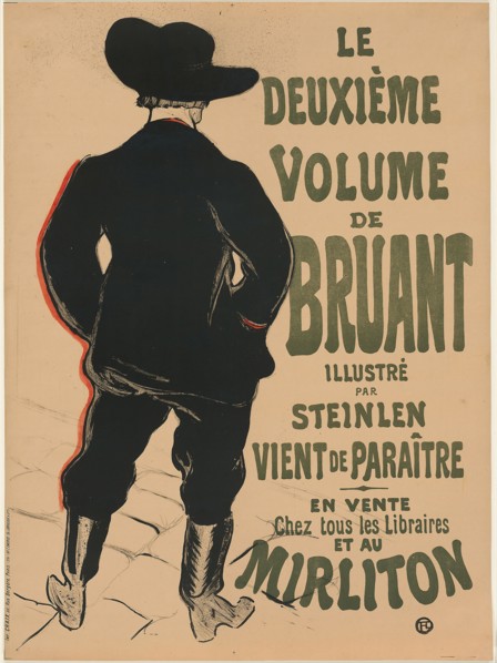1893 Art Work -  The Second Volume by Bruant Henri de Toulouse-Lautrec.