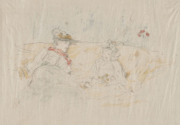 1892 Art Work -  Lady and Child - James McNeill Whistler.