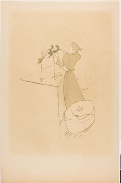1893 Art Work -  The Milliner; Renee Vert Henri de Toulouse-Lautrec.