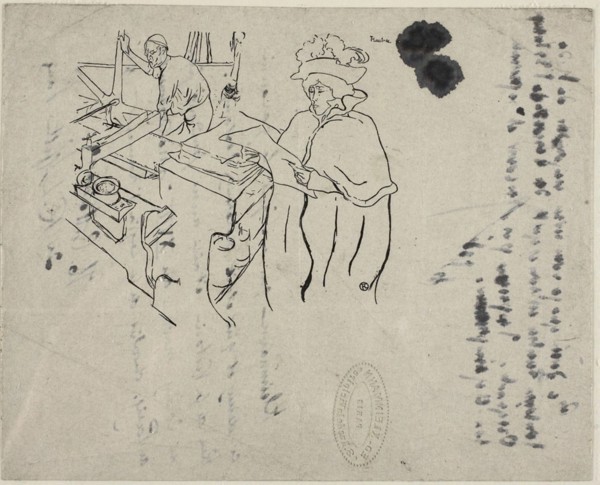 1893 Art Work -  Cover of L'Estampe originale; with notes - Henri de Toulouse-Lautrec.