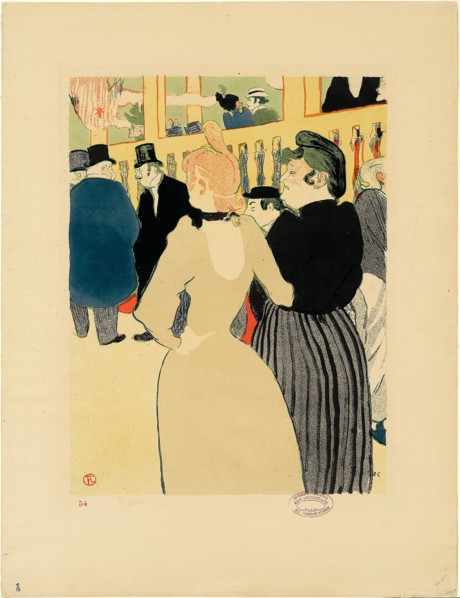 1892 Art Work -  At the Moulin Rouge; La Goulue and Her Sister - Henri de Toulouse-Lautrec.