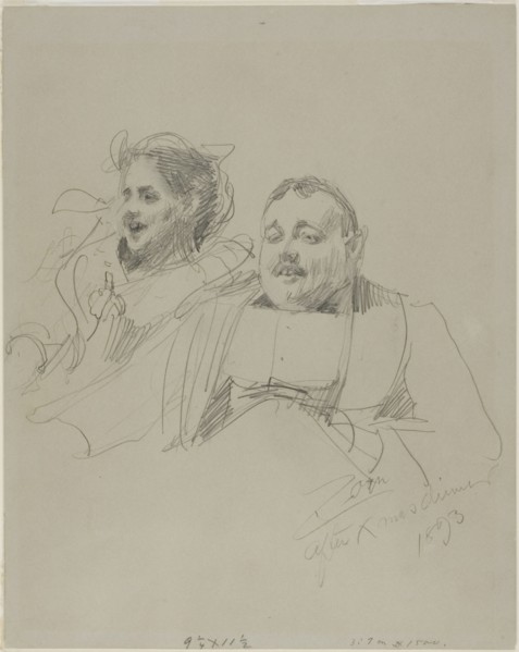 1893 Art Work -  Mr. and Mrs. Raymond Johnson - Anders Zorn.