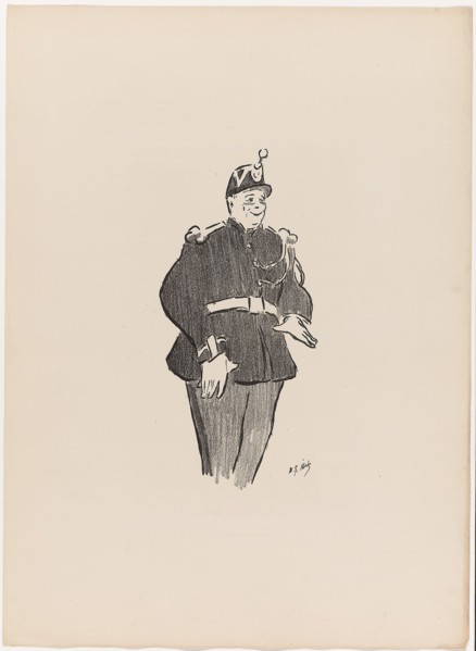 1893 Art Work -  Polin; from Le Cafe-Concert - Henri-Gabriel Ibels.