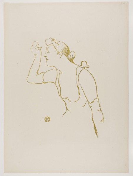1893 Art Work -  Paula Brebion; from Le Cafe-Concert - Henri de Toulouse-Lautrec.