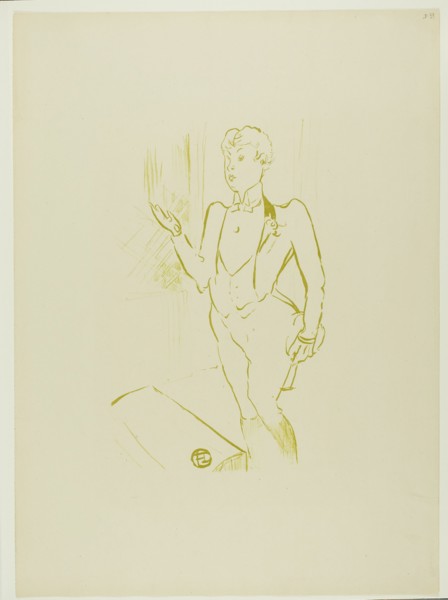 1893 Art Work -  Mary Hamilton; from Le Cafe-Concert - Henri de Toulouse-Lautrec.