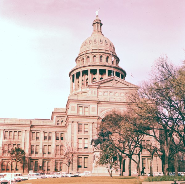 Texas State Capitol in Austin, Texas circa 1957.