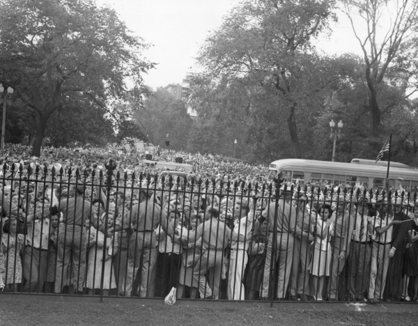 Crowd After Japanese Surrender
