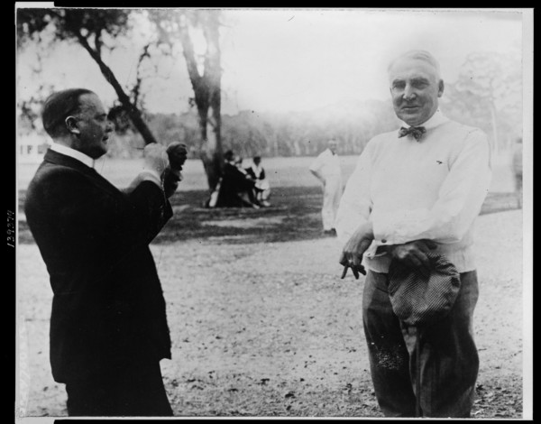 President-Elect Harding models for sculptor