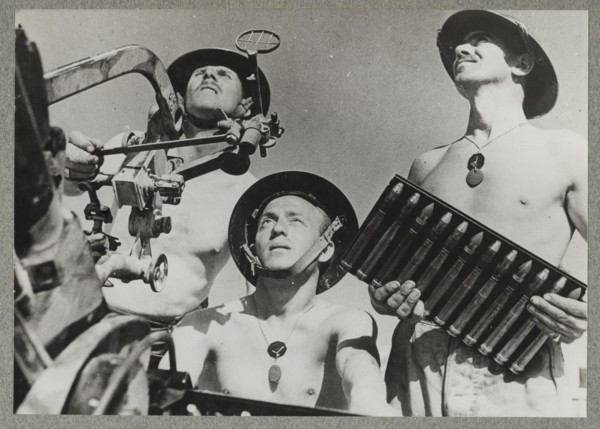 Soldiers Manning a Breda Gun, Tobruk 1941