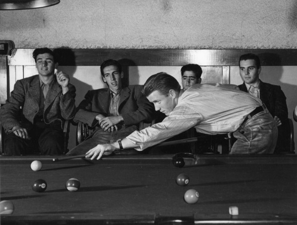 Idle Young Men at Pool Hall, 1940