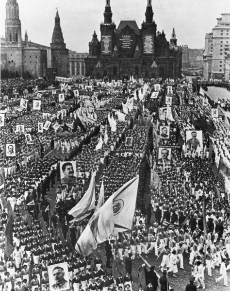 Russian political parade