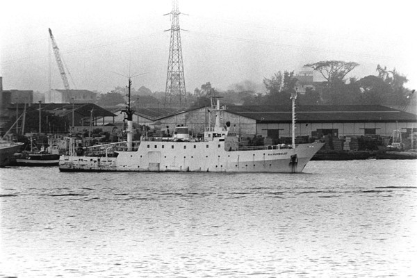 Soviet trawler in port during exercise Unitas XX