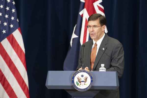 Defense Secretary answers a question