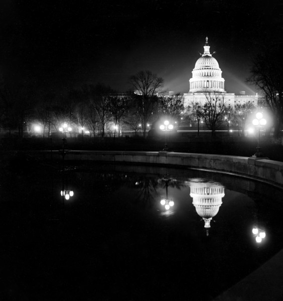 U.S. Capitol at night