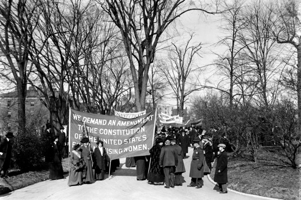 Woman Sufrage poster for parade
