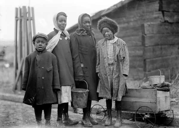 Members of an African-American family in Washington D.C.