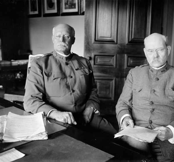 Hugh L. Scott & Tasker H. Bliss at desk