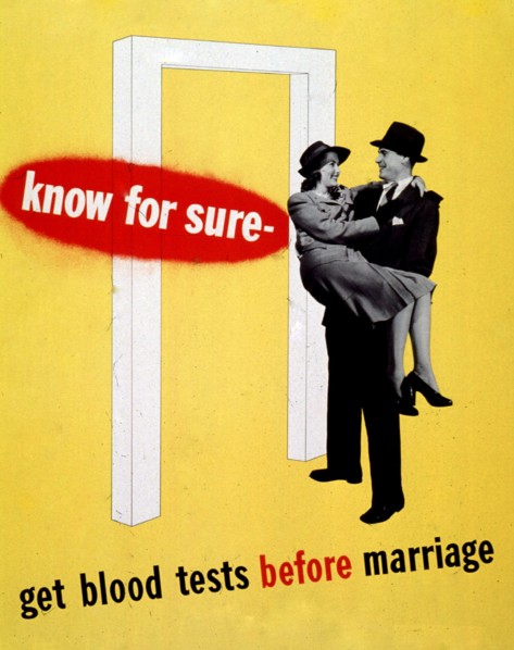 STD Poster - Know for sure- get blood tests before marriage