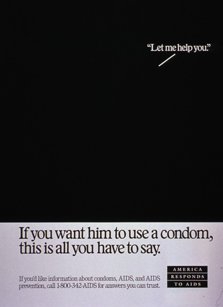 1980s AIDS prevention Poster.