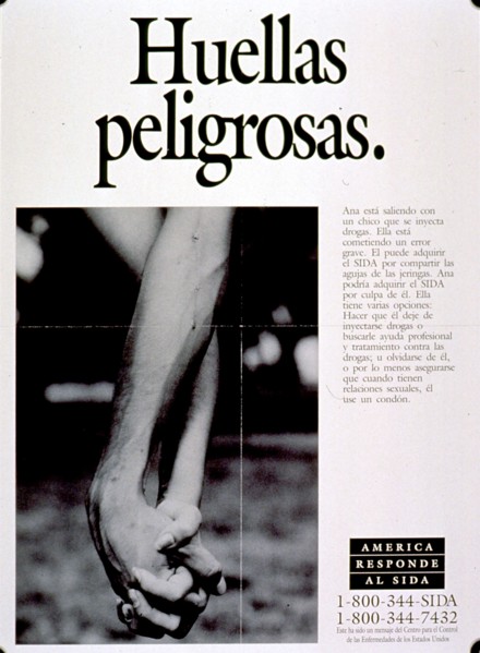1980s Era HIV AIDS Prevention Public Service Poster.