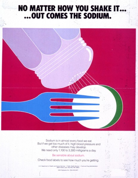 sodium poster - No matter how you shake it-- out comes the sodium