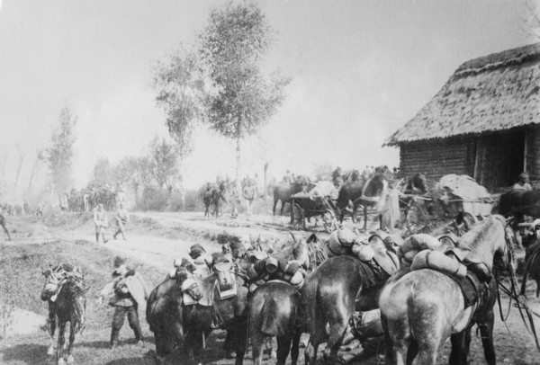 Austrian Uhlans on march