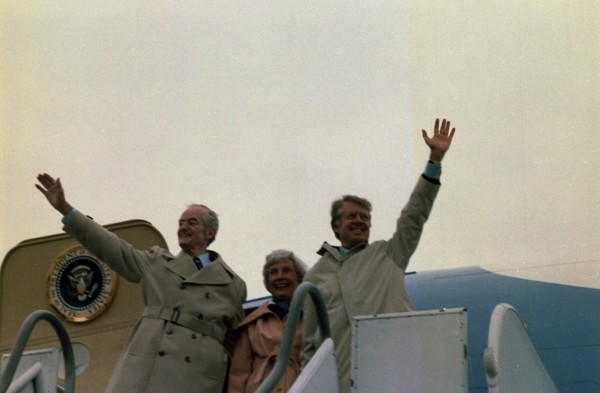 Jimmy Carter and Muriel Humphrey