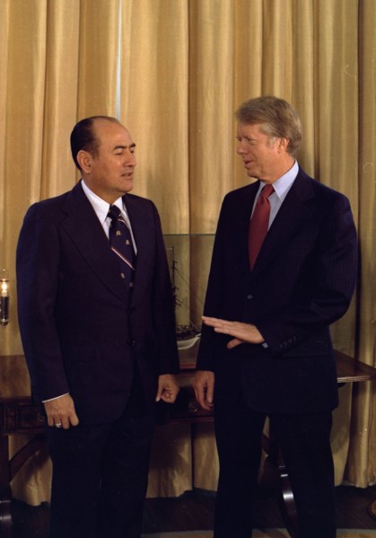Jimmy Carter with Carlos Humberto Romero