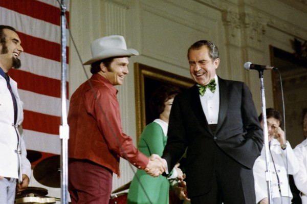 President Nixon and Merle Haggard.