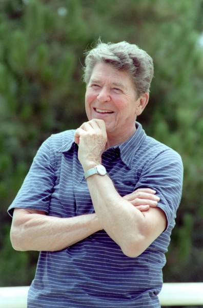 President Reagan Posing for Photo.