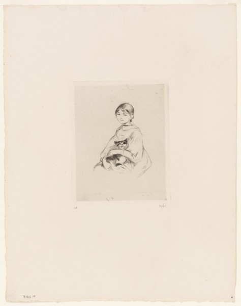 Young Girl with a Cat - 1889