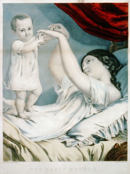 The happy mother