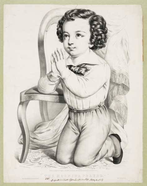 The morning prayer Lithograph