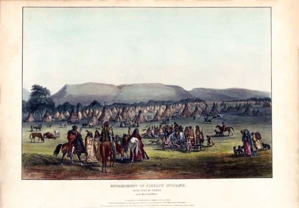 Encampment of Piekann Indians