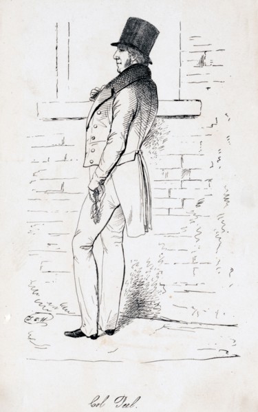 1838 black and white print of a man