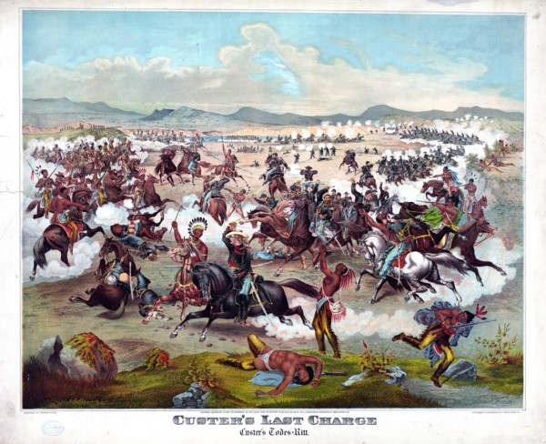 Custer's last charge print