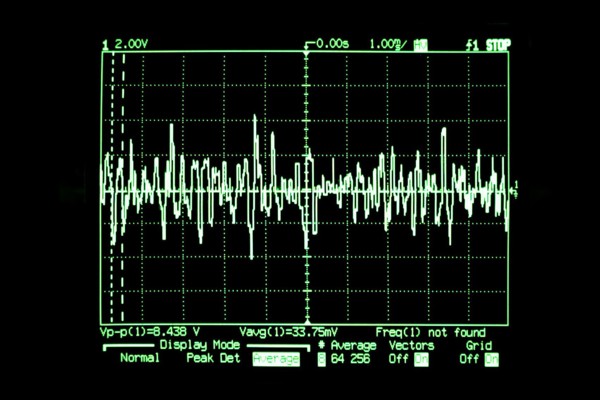 Five axis three magnetic bearing control code (waves on a computer monitor), i.e. wavelengths