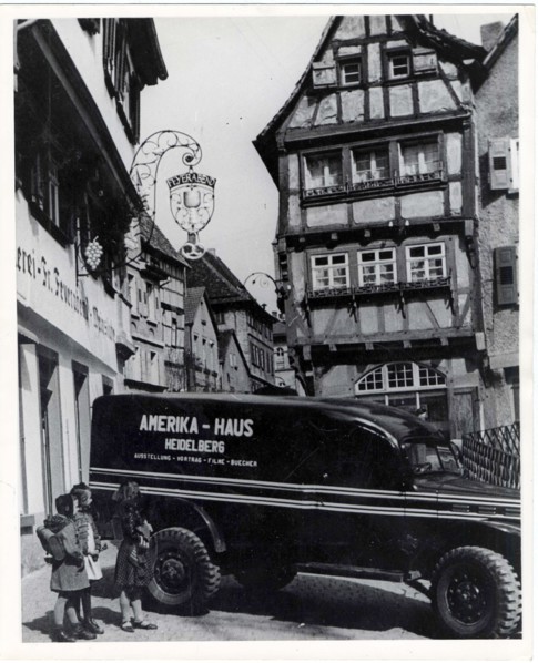 Amerika Haus Bookmobile, Heidelberg, Germany ca. 1948