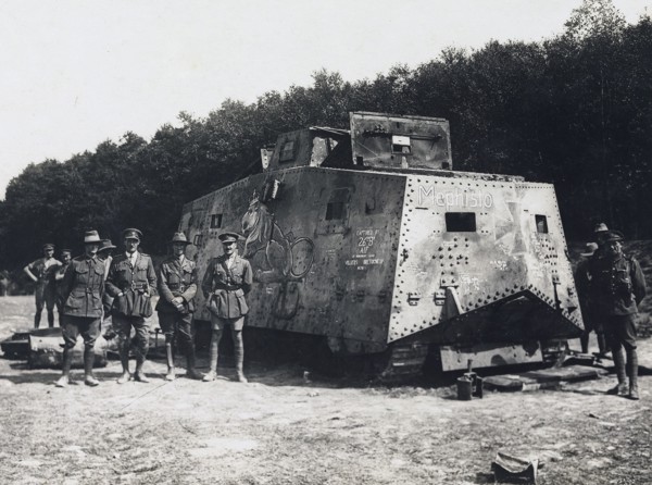German tank captured by the 26th Australian Battalion