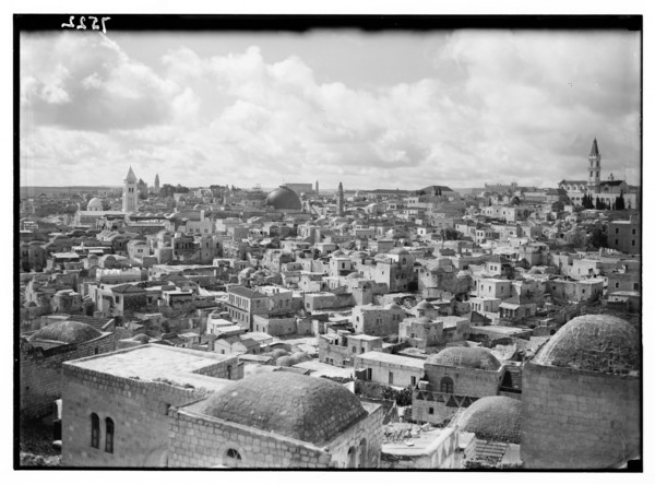 Jerusalem as seen from American Colony Aid Association baby home (orphange?) ca. between 1934 and 1939